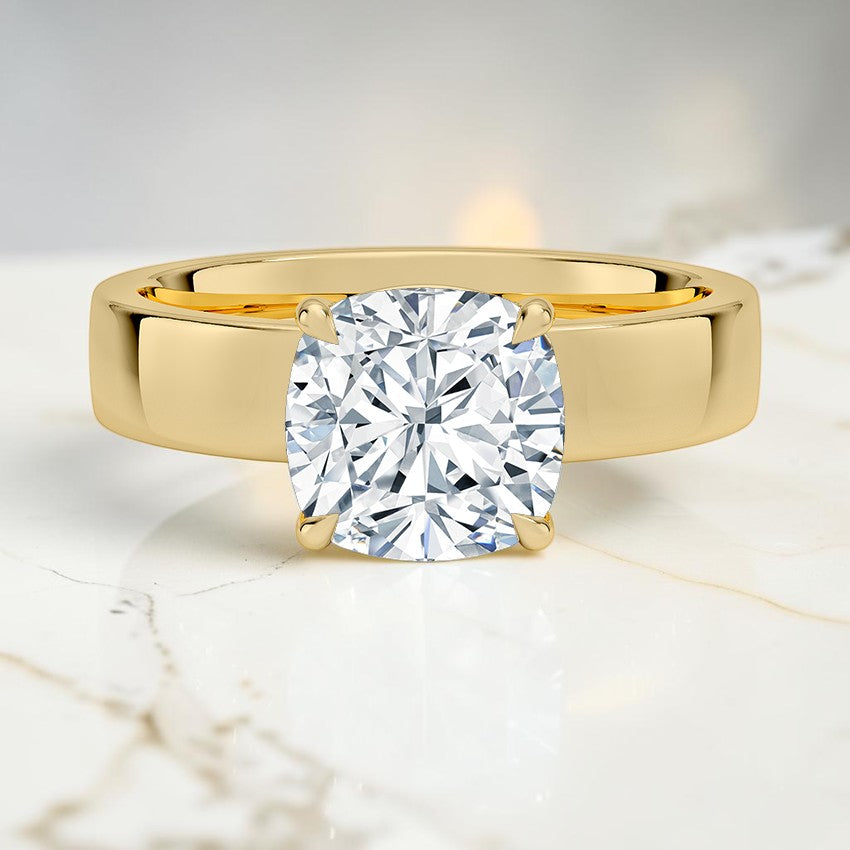 Paige 4mm Solitaire Ring in 14K Yellow Gold