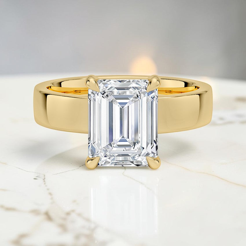Paige 4mm Solitaire Ring in 14K Yellow Gold