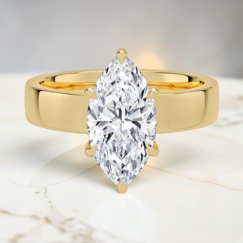 Paige 4mm Solitaire Ring in 14K Yellow Gold