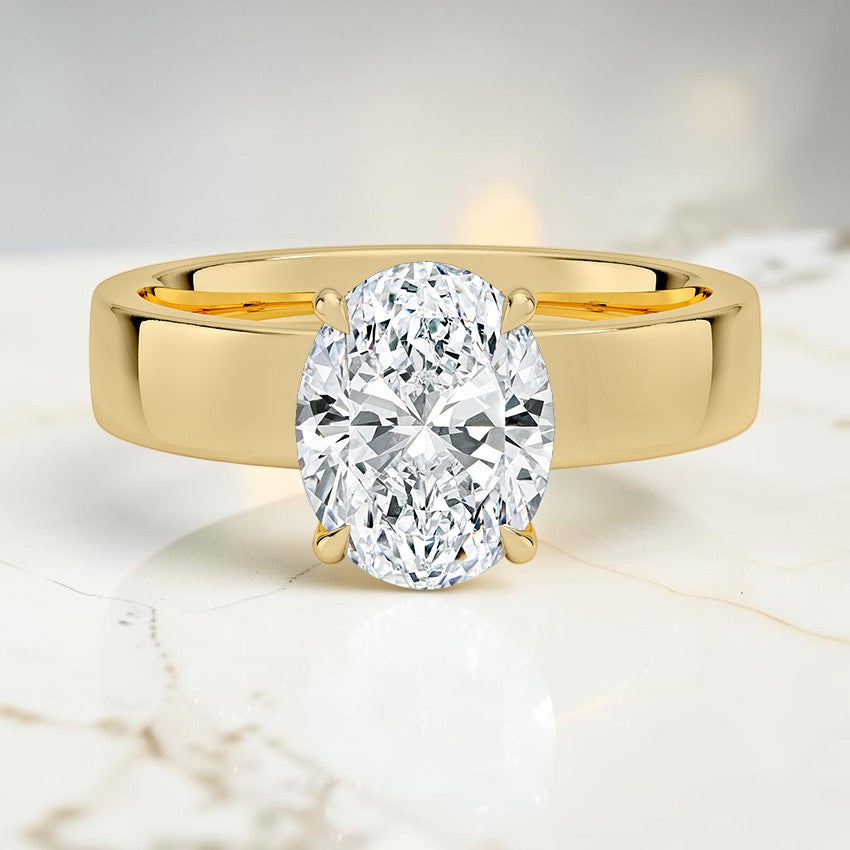 Paige 4mm Solitaire Ring in 14K Yellow Gold
