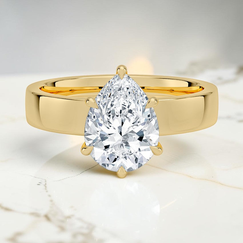 Paige 4mm Solitaire Ring in 14K Yellow Gold