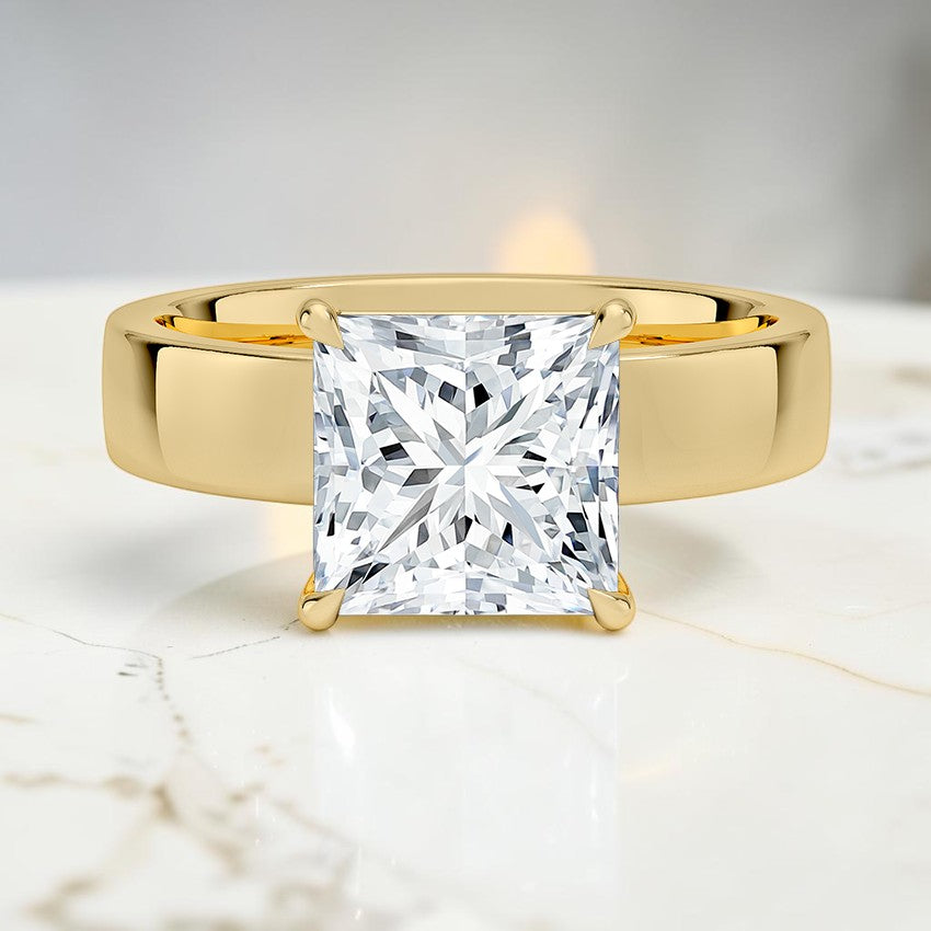 Paige 4mm Solitaire Ring in 14K Yellow Gold
