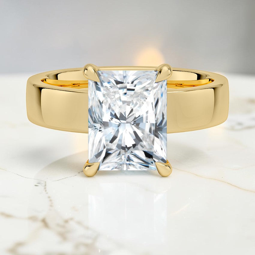 Paige 4mm Solitaire Ring in 14K Yellow Gold
