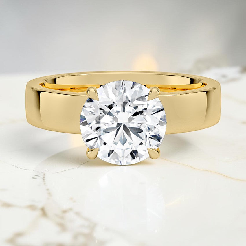 Paige 4mm Solitaire Ring in 14K Yellow Gold