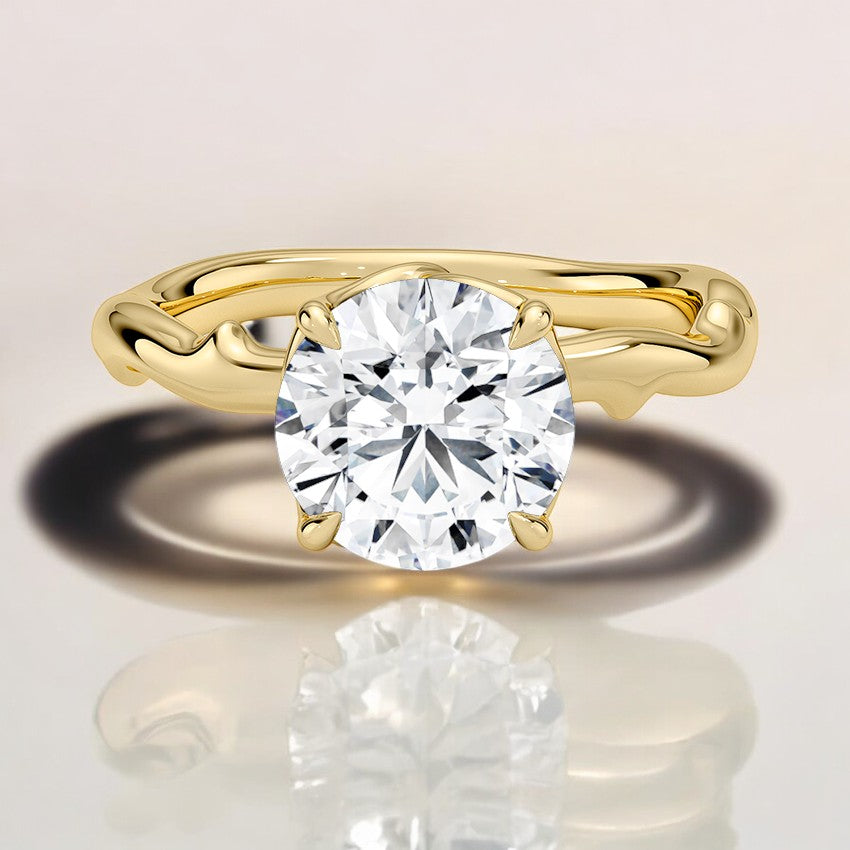 Rose Solitaire Lab Grown Diamond Engagement Ring - A Marriage of Simplicity and Beauty