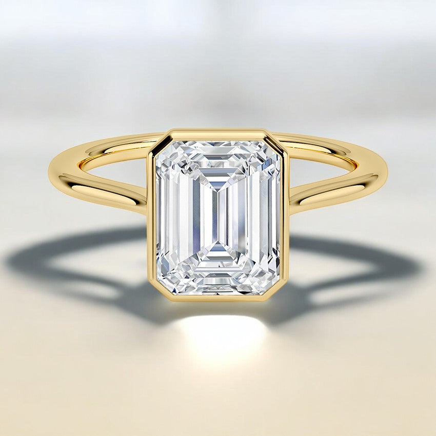Petite 1.5mm Bezel Lab Grown Diamond Engagement Ring - A Symbol of Strength and Beauty Combined
