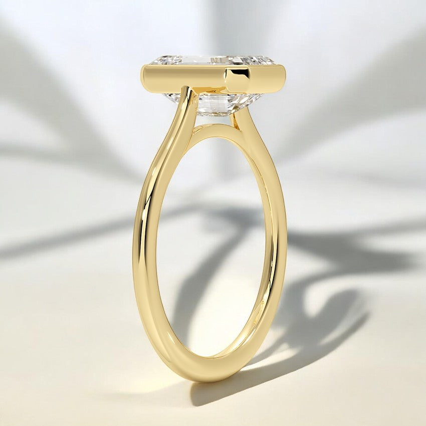 Petite 1.5mm Bezel Lab Grown Diamond Engagement Ring - A Symbol of Strength and Beauty Combined