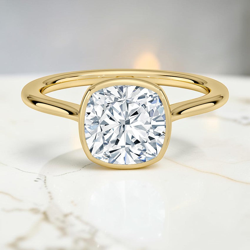 Petite Stella 1.5mm Bezel Ring in 14K Yellow Gold