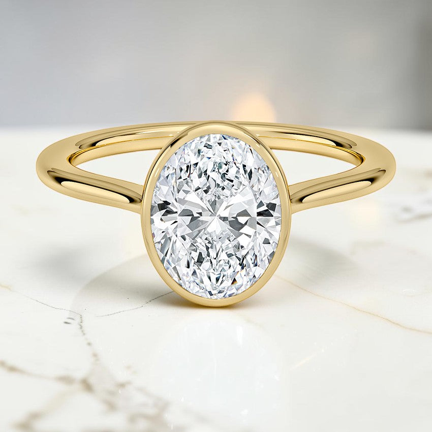 Petite Stella 1.5mm Bezel Ring in 14K Yellow Gold