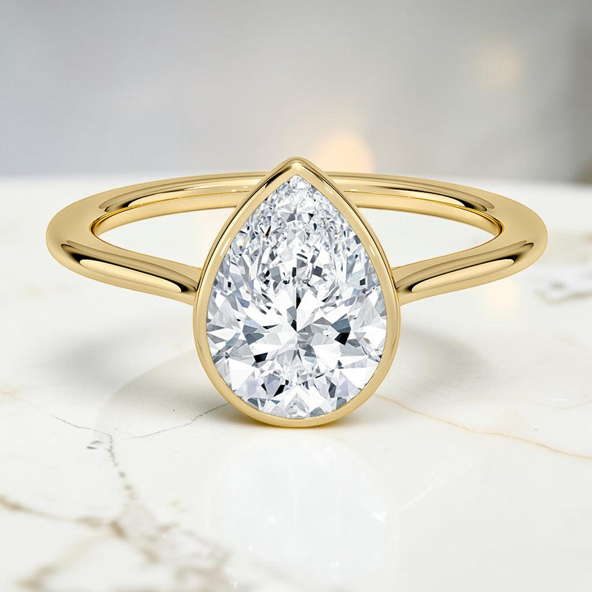 Petite Stella 1.5mm Bezel Ring in 14K Yellow Gold