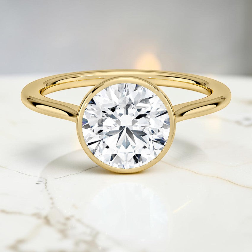 Petite Stella 1.5mm Bezel Ring in 14K Yellow Gold