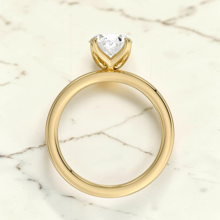 2mm Petite Elowen Perfect Fit Solitaire Ring in 14K Yellow Gold