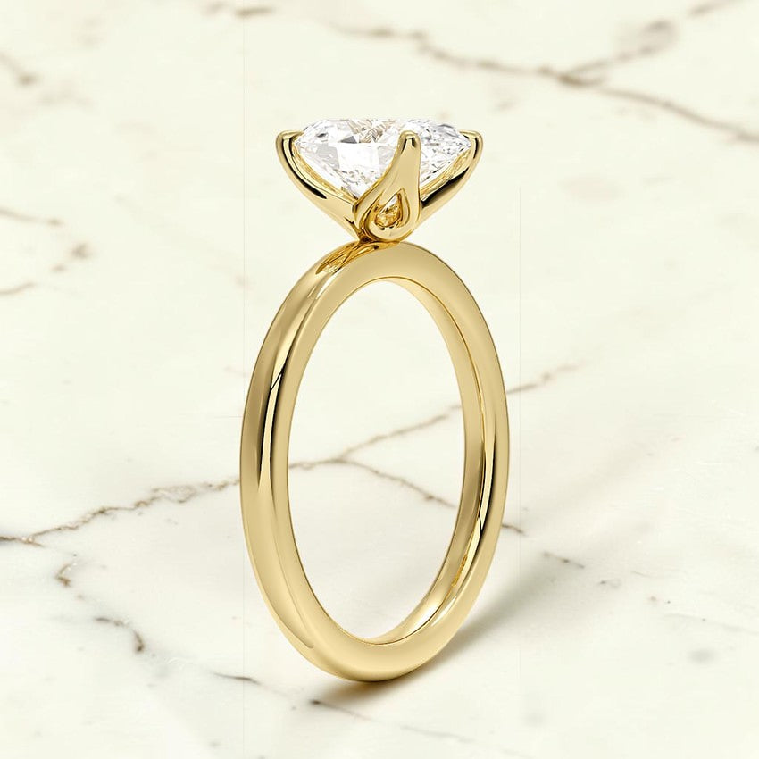 2mm Petite Elowen Perfect Fit Solitaire Ring in 14K Yellow Gold