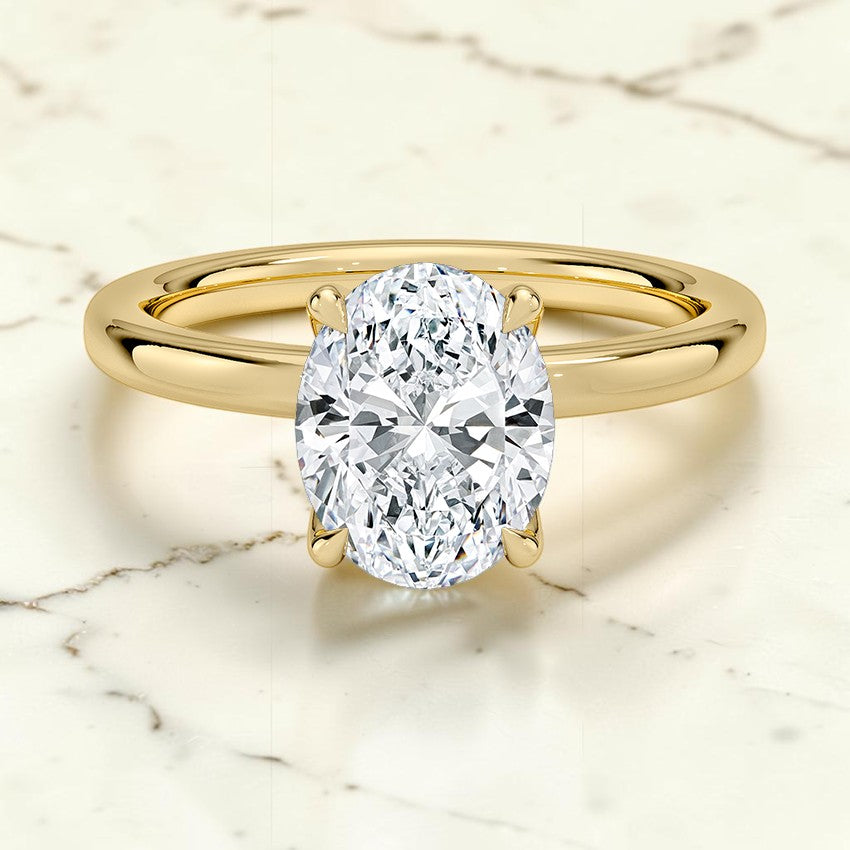 2mm Petite Elowen Perfect Fit Solitaire Ring in 14K Yellow Gold