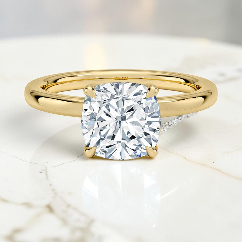 2mm Petite Elowen Perfect Fit Solitaire Ring in 14K Yellow Gold