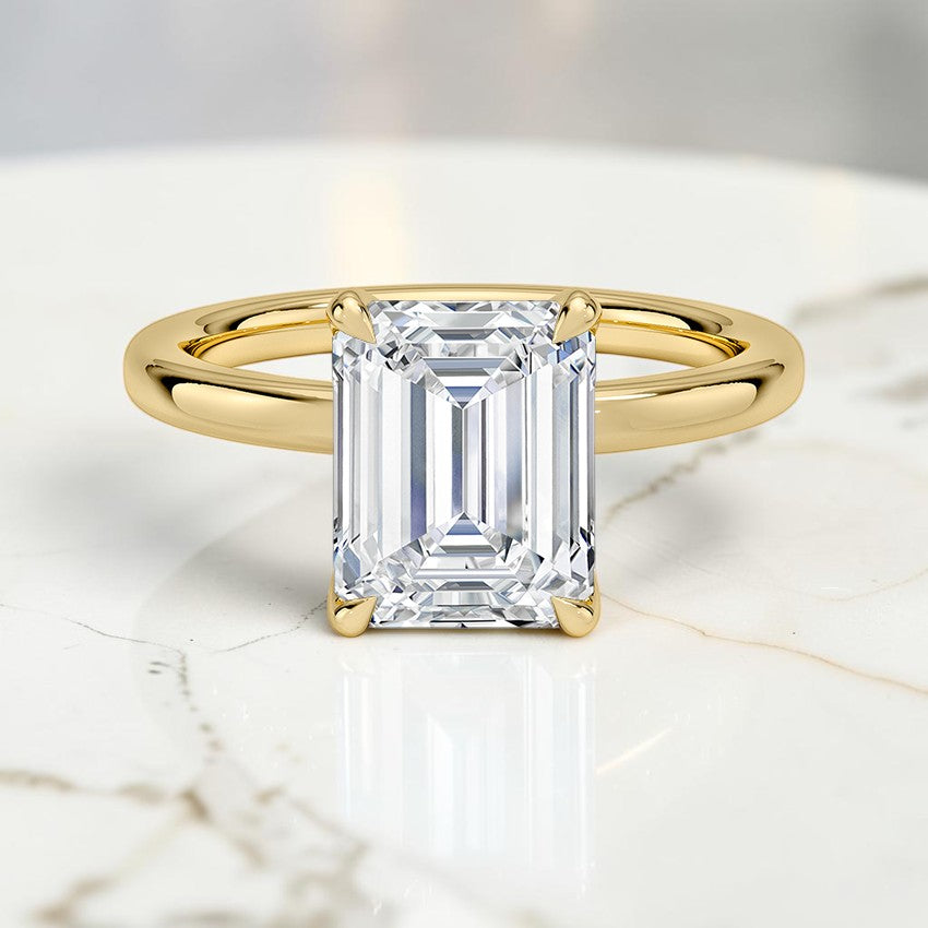 2mm Petite Elowen Perfect Fit Solitaire Ring in 14K Yellow Gold