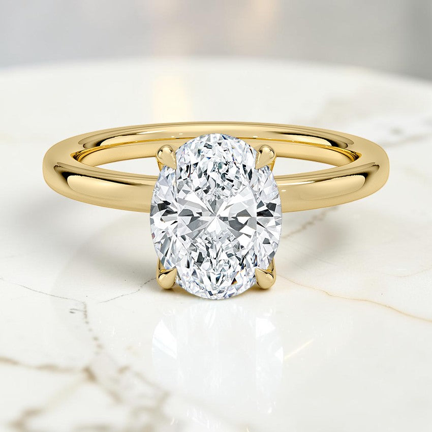 2mm Petite Elowen Perfect Fit Solitaire Ring in 14K Yellow Gold