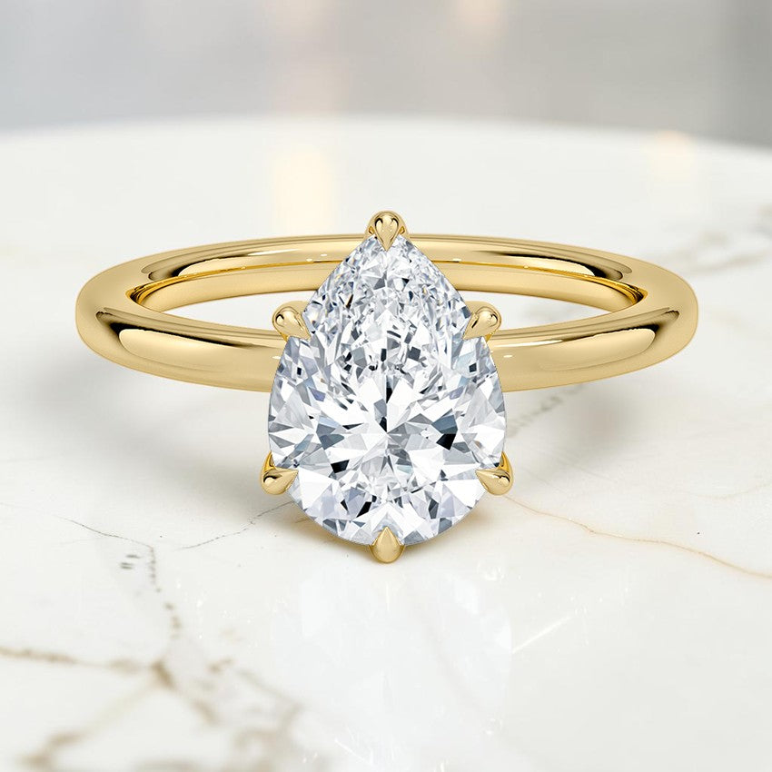 2mm Petite Elowen Perfect Fit Solitaire Ring in 14K Yellow Gold
