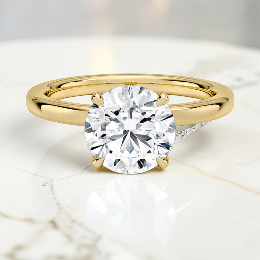 2mm Petite Elowen Perfect Fit Solitaire Ring in 14K Yellow Gold