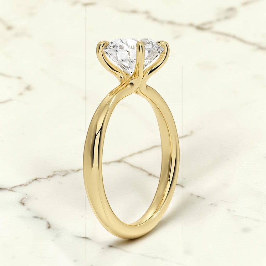 Calypso 2.7mm Solitaire Ring in 14K Yellow Gold