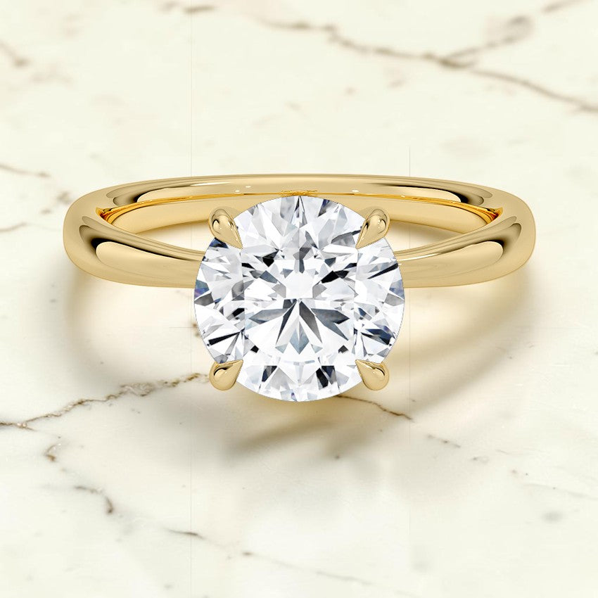 Calypso 2.7mm Solitaire Ring in 14K Yellow Gold