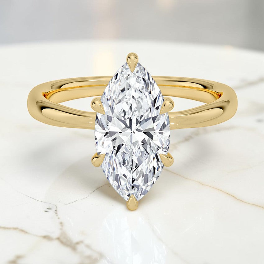 Calypso 2.7mm Solitaire Ring in 14K Yellow Gold