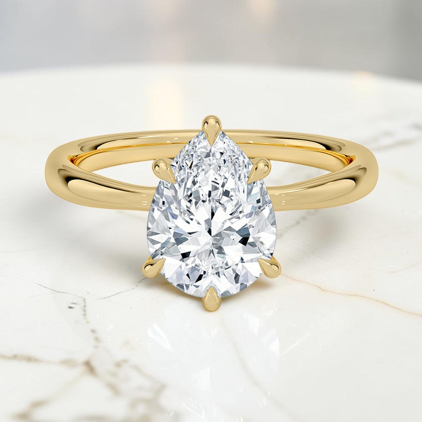 Calypso 2.7mm Solitaire Ring in 14K Yellow Gold
