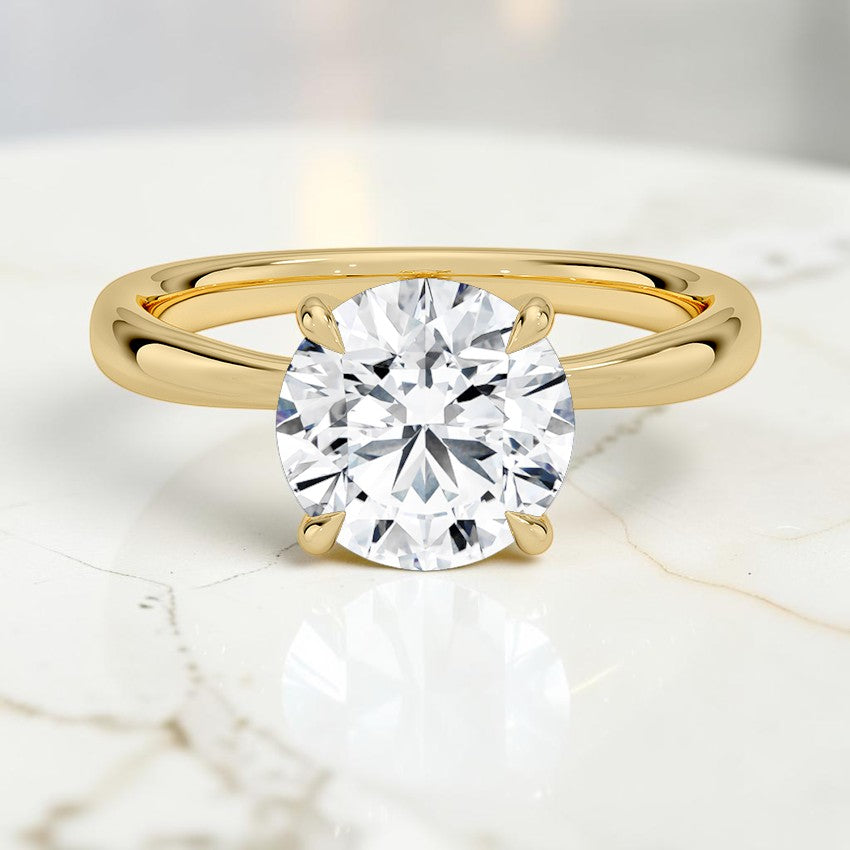 Calypso 2.7mm Solitaire Ring in 14K Yellow Gold