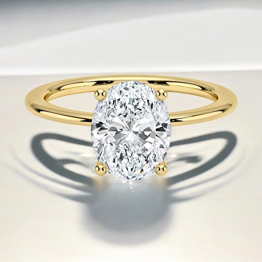 Solitaire Lab Grown Diamond Engagement Ring - Where Artistry Meets Romance