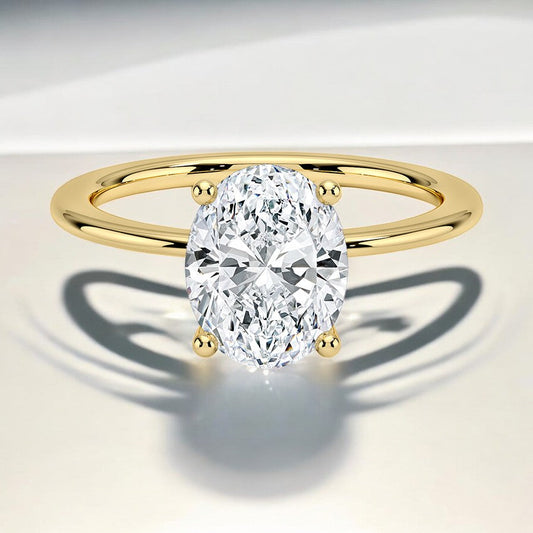 Solitaire Lab Grown Diamond Engagement Ring - Where Artistry Meets Romance