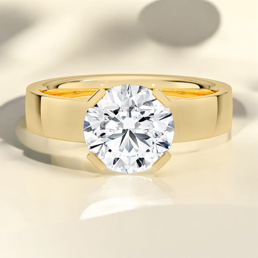 Solitaire Lab Grown Diamond Engagement Ring - A Brilliant Reflection of Your Unique Love
