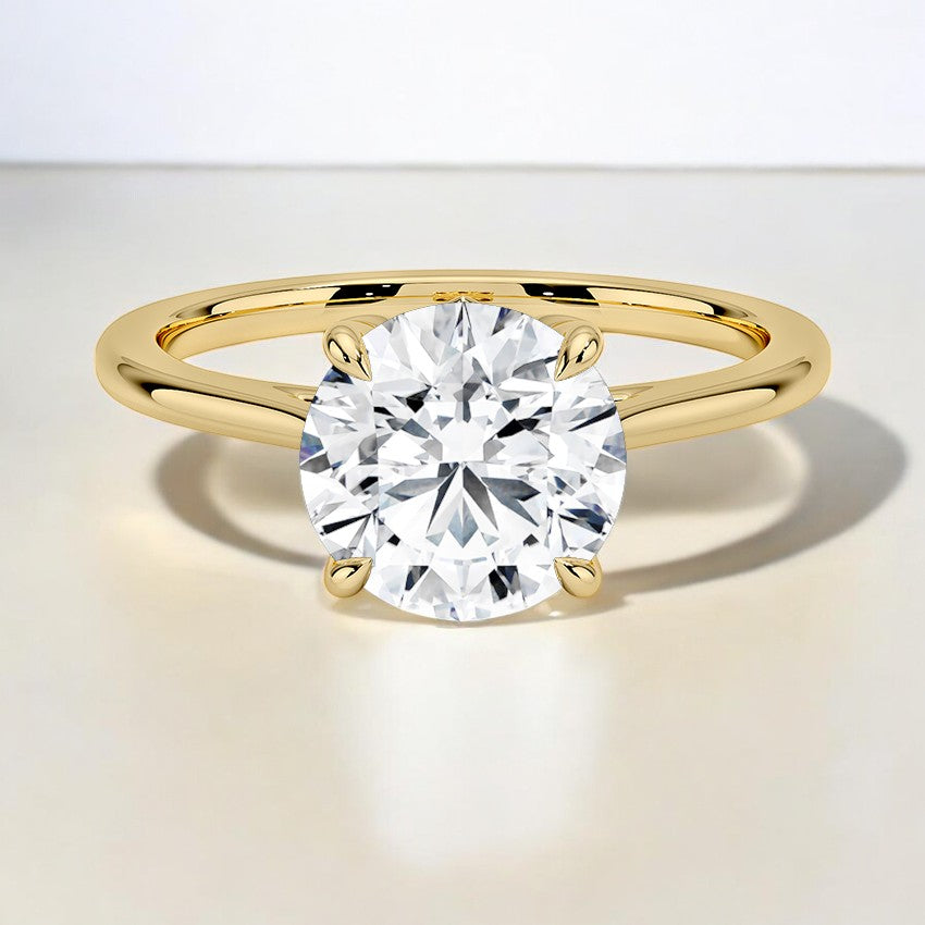 Petal Solitaire Lab Grown Diamond Engagement Ring - Designed to Last, Crafted to Shine