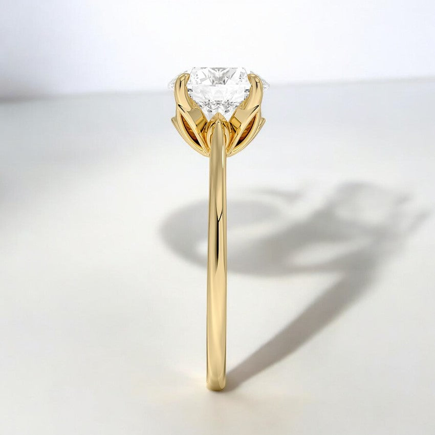 Petal Solitaire Lab Grown Diamond Engagement Ring - Designed to Last, Crafted to Shine