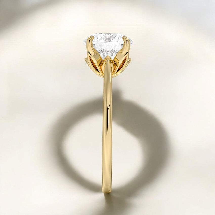 Solitaire Engagement Ring - Intricate Details for a Refined Look