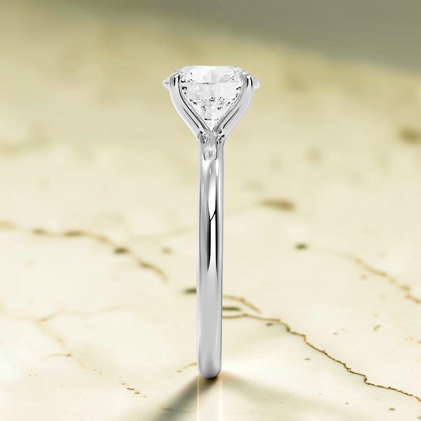 Maeve Solitaire Ring in 14K White Gold