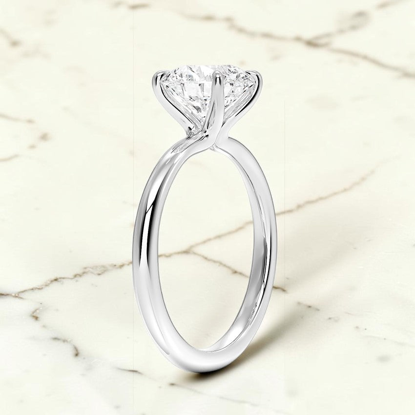 Maeve Solitaire Ring in 14K White Gold