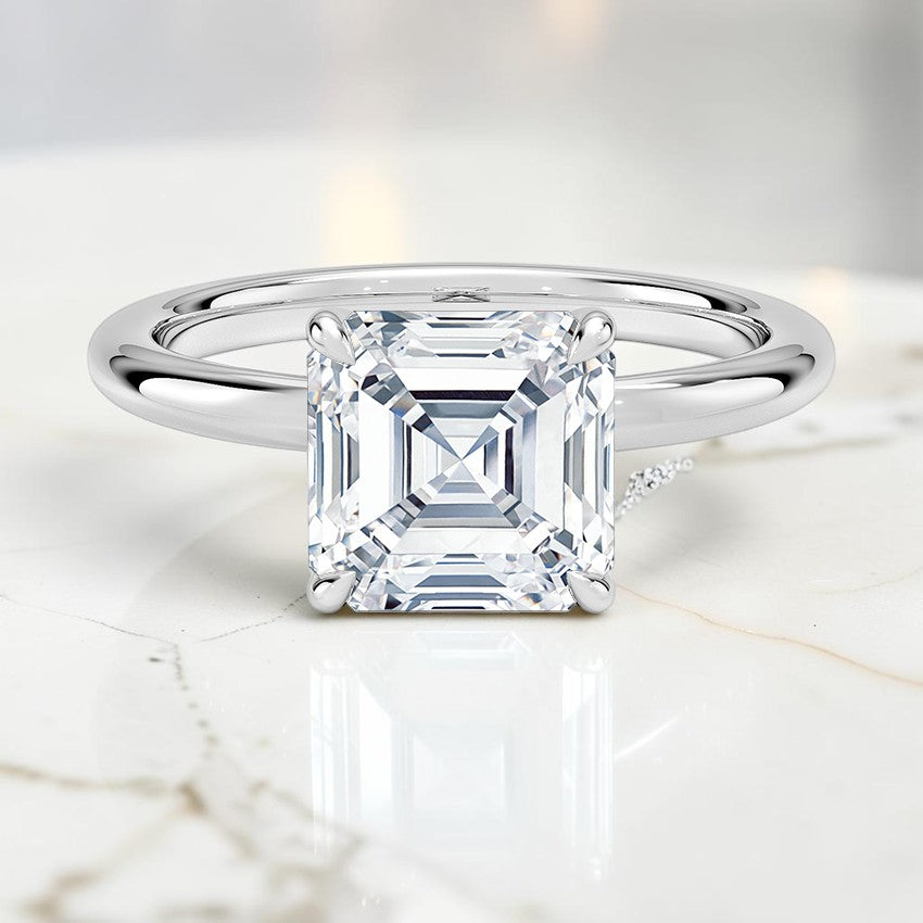 Maeve Solitaire Ring in 14K White Gold