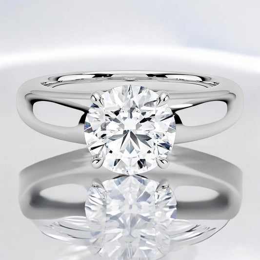 Solitaire Lab Grown Diamond Engagement Ring - Unmatched Elegance in Every Curve