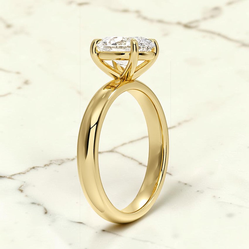 Beatrice Perfect Fit 3mm Solitaire Ring in 14K Yellow Gold