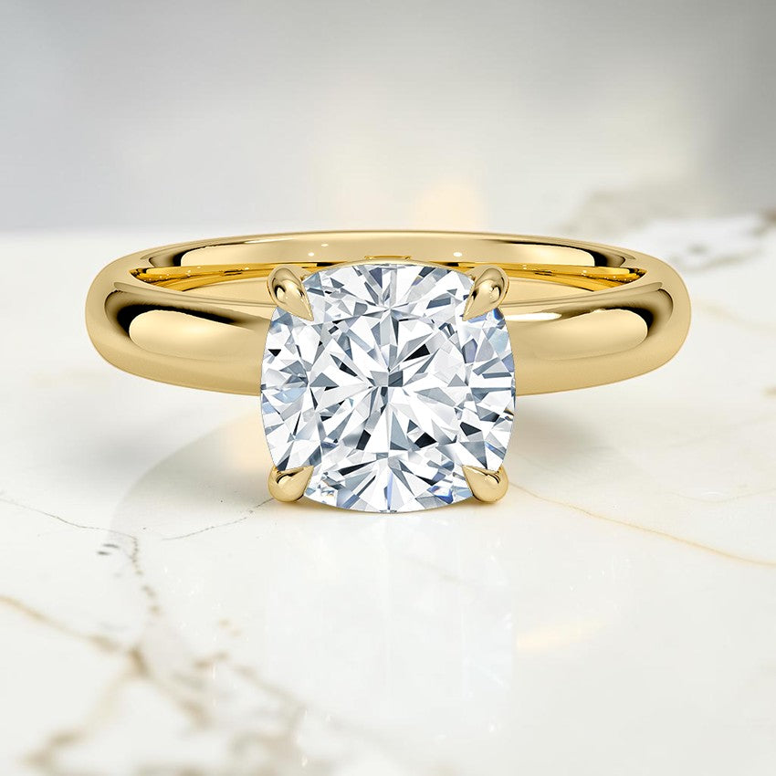 Beatrice Perfect Fit 3mm Solitaire Ring in 14K Yellow Gold