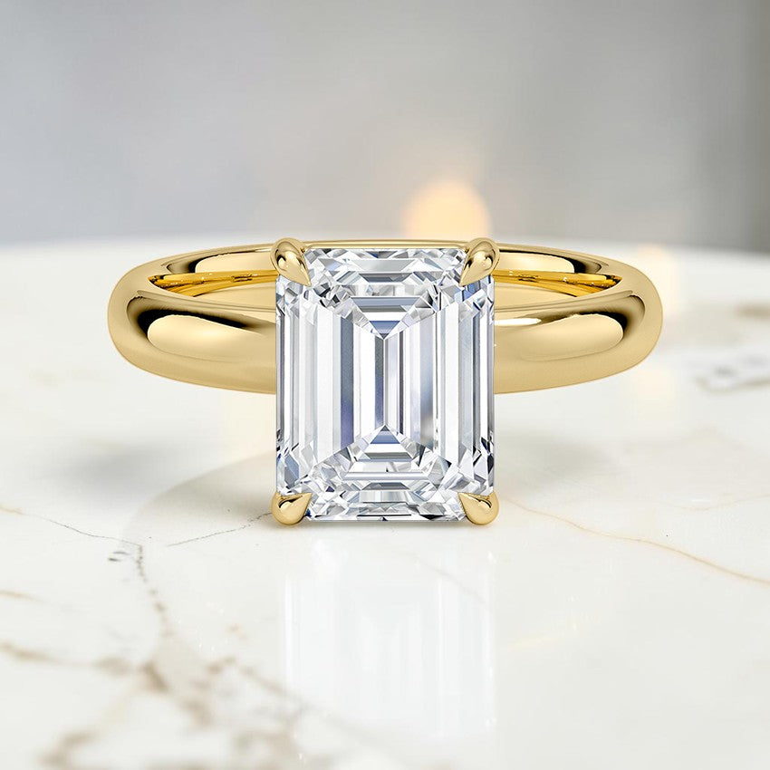 Beatrice Perfect Fit 3mm Solitaire Ring in 14K Yellow Gold