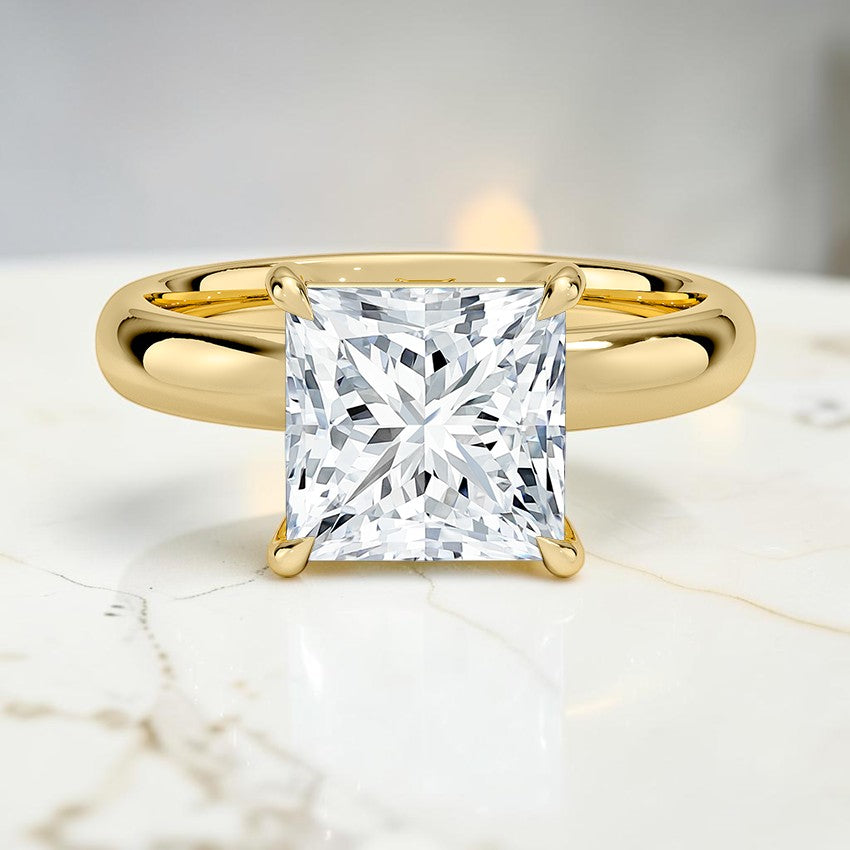 Beatrice Perfect Fit 3mm Solitaire Ring in 14K Yellow Gold
