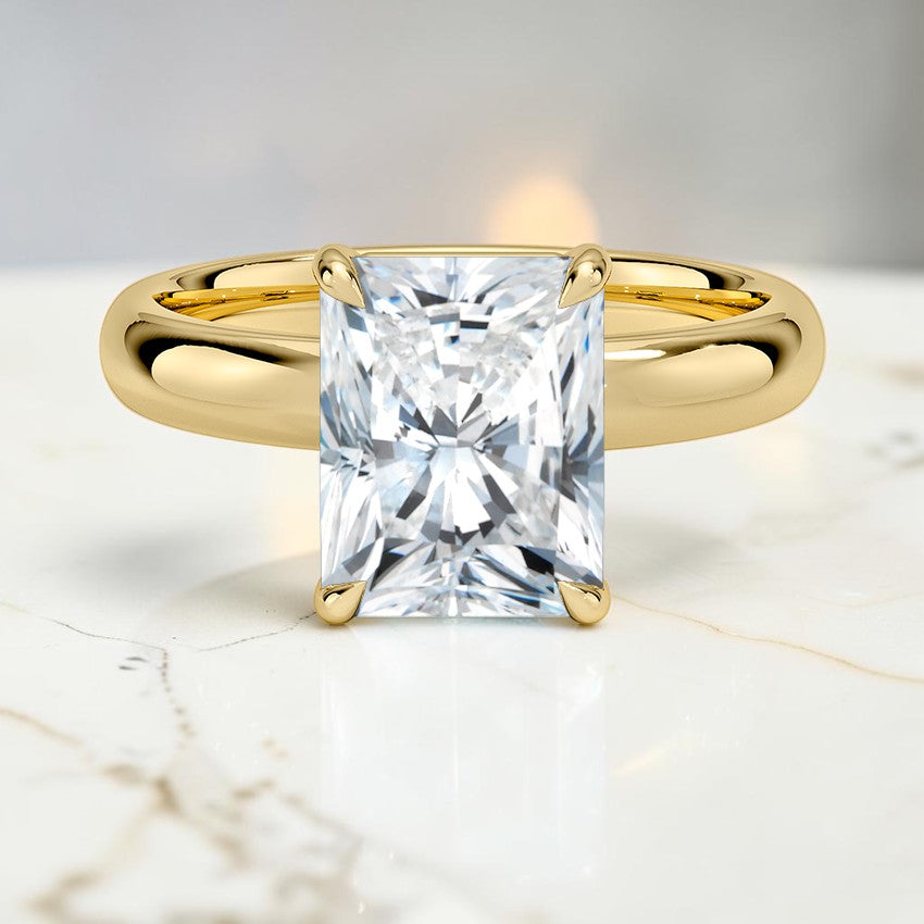 Beatrice Perfect Fit 3mm Solitaire Ring in 14K Yellow Gold