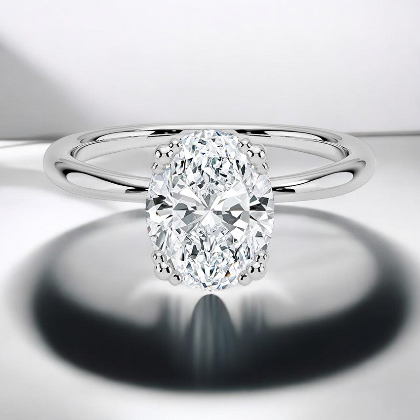 Triple-Prong Solitaire Lab Grown Diamond Engagement Ring - Where Tradition Meets Contemporary Design