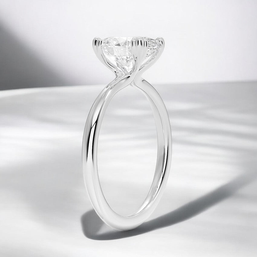 Triple-Prong Solitaire Lab Grown Diamond Engagement Ring - Where Tradition Meets Contemporary Design