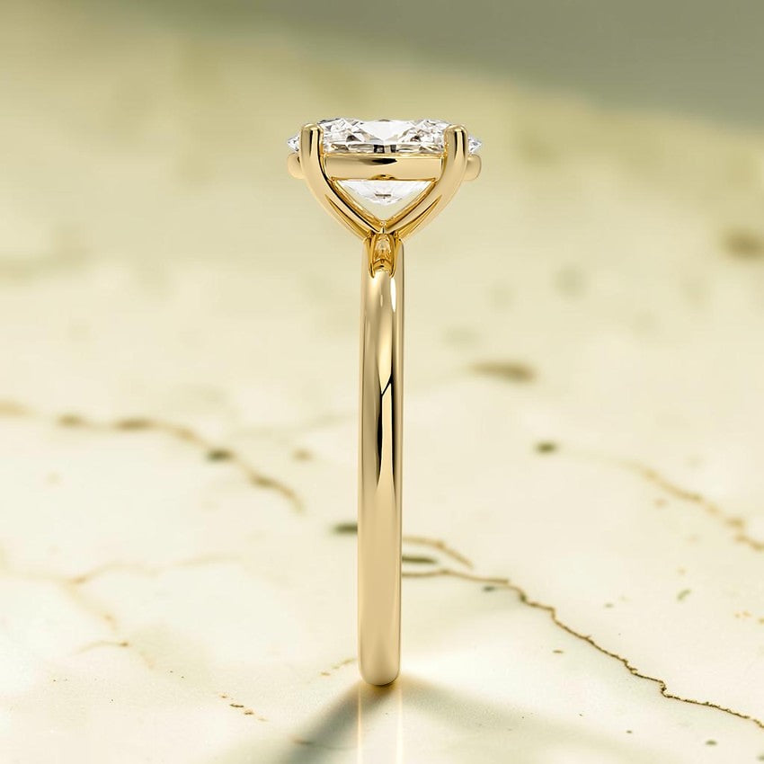 Soraya Perfect Fit 2mm Solitaire Ring in 14K Yellow Gold