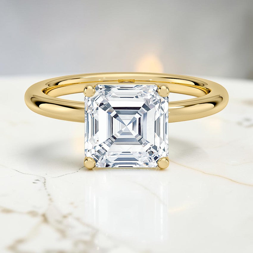 Soraya Perfect Fit 2mm Solitaire Ring in 14K Yellow Gold
