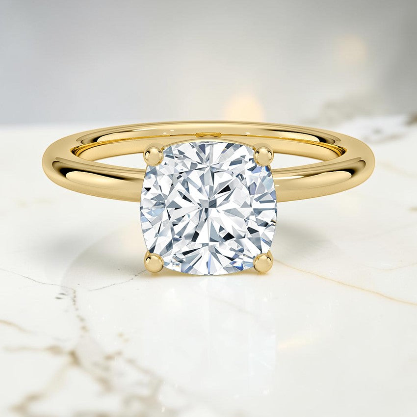 Soraya Perfect Fit 2mm Solitaire Ring in 14K Yellow Gold
