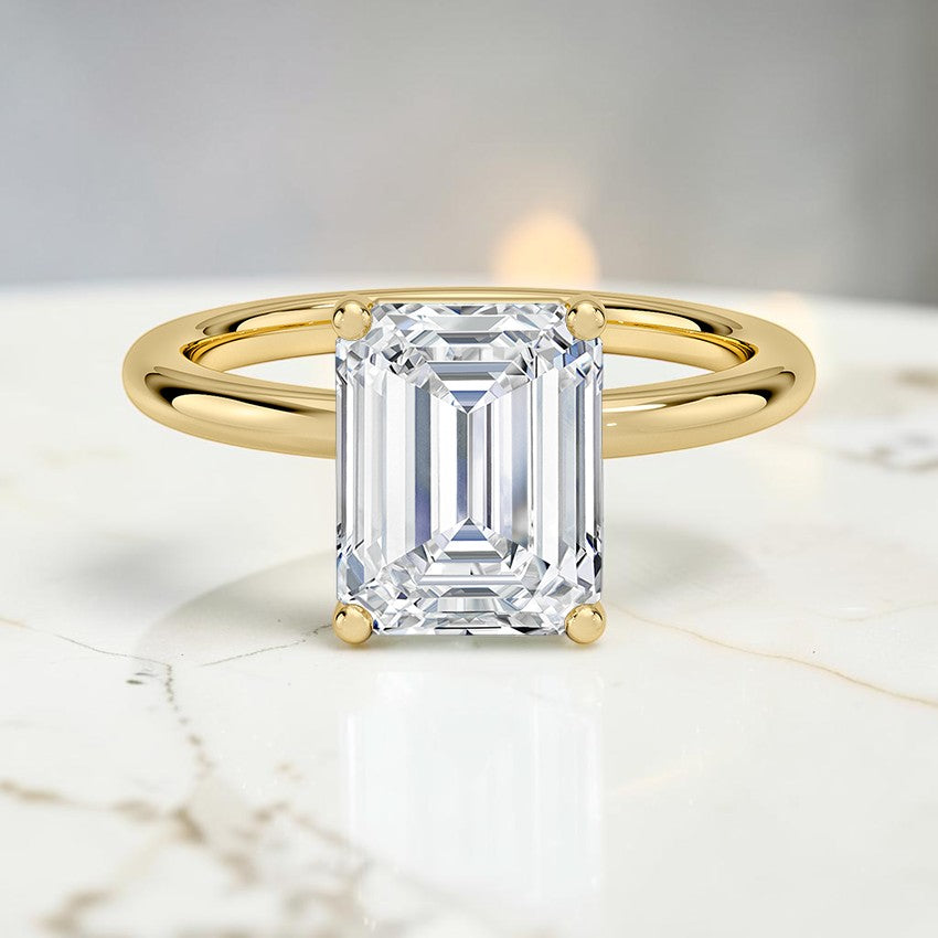 Soraya Perfect Fit 2mm Solitaire Ring in 14K Yellow Gold
