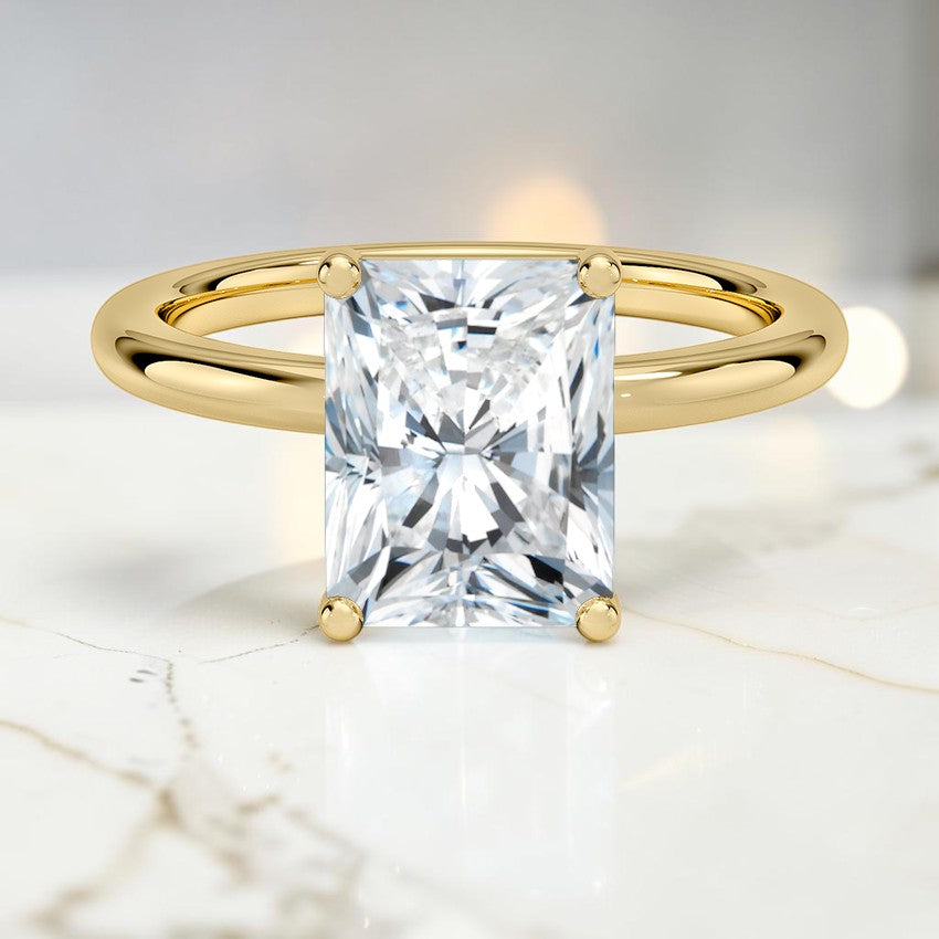 Soraya Perfect Fit 2mm Solitaire Ring in 14K Yellow Gold